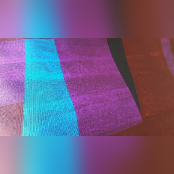 *$3,300 OSCAR DE LA RENTA ARTSY BLACK PURPLE COLORBLOCK RUNWAY DRESS US M - Picture 10 of 15